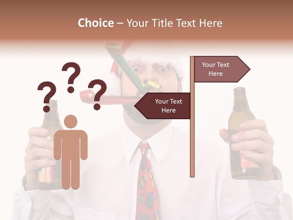 Party Employee Bottle PowerPoint Template