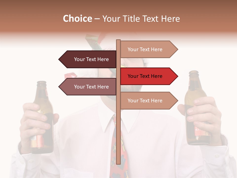 Party Employee Bottle PowerPoint Template