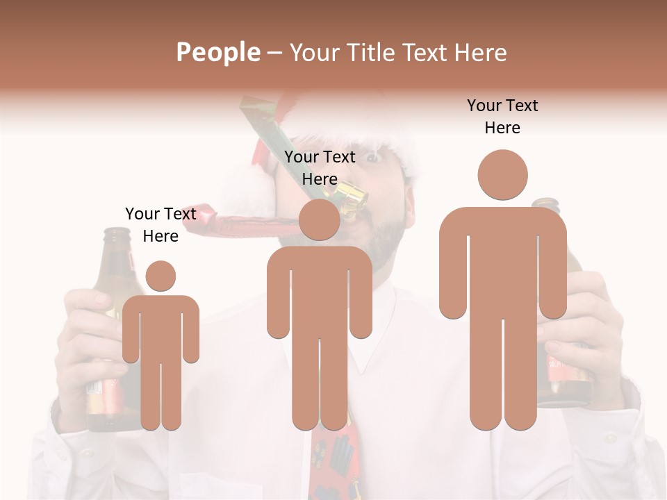 Party Employee Bottle PowerPoint Template