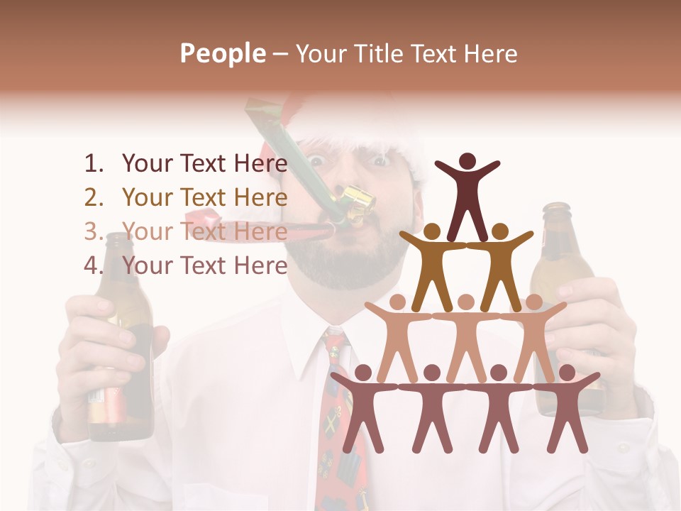 Party Employee Bottle PowerPoint Template