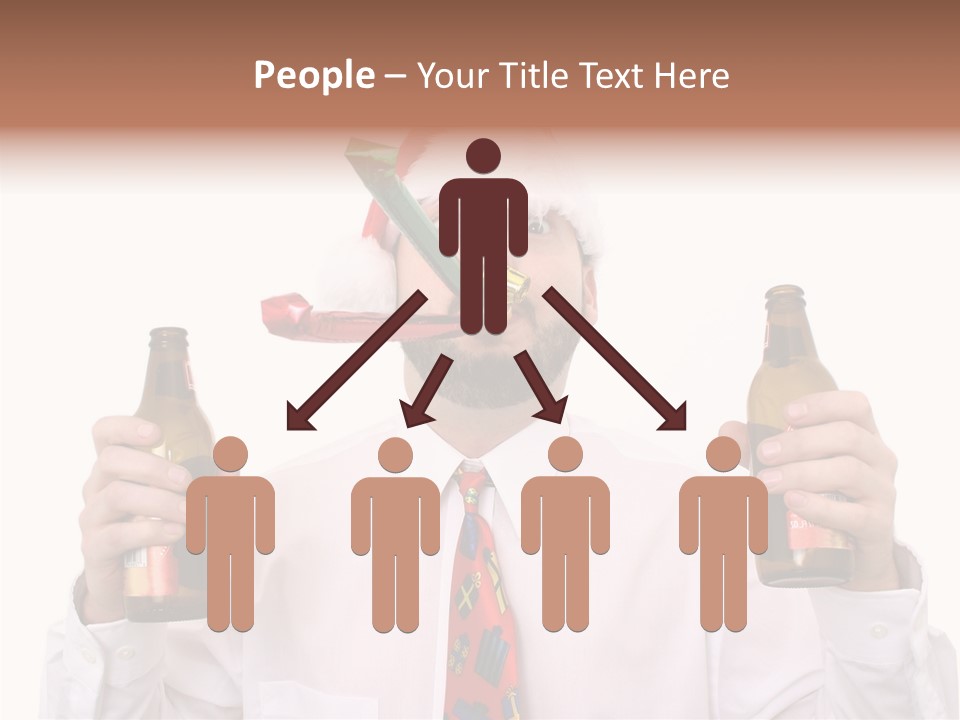 Party Employee Bottle PowerPoint Template