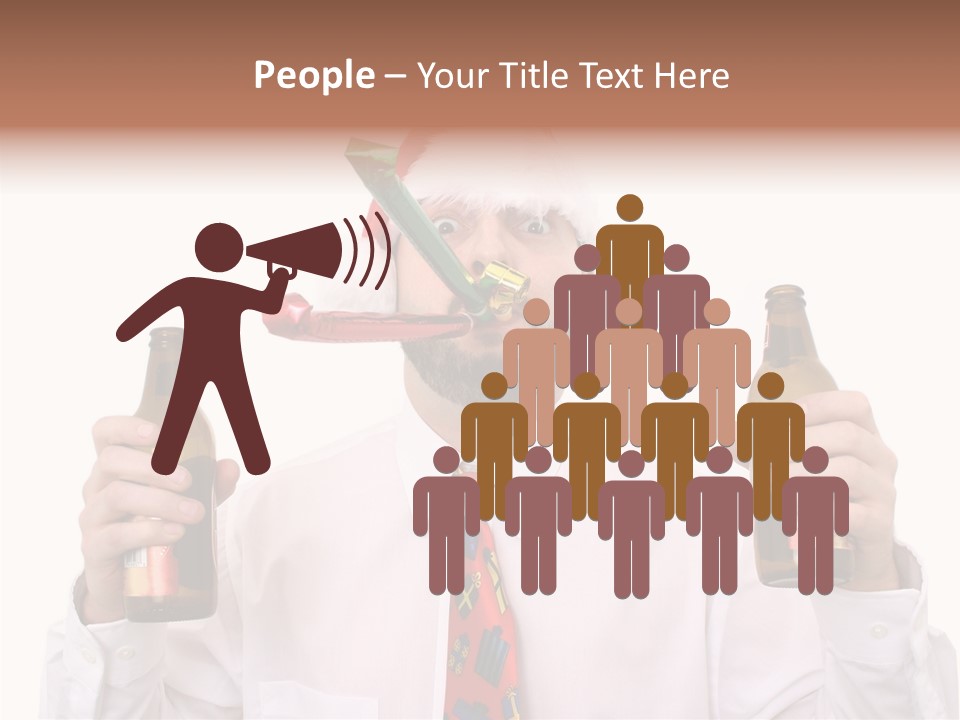 Party Employee Bottle PowerPoint Template