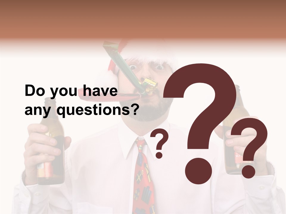 Party Employee Bottle PowerPoint Template