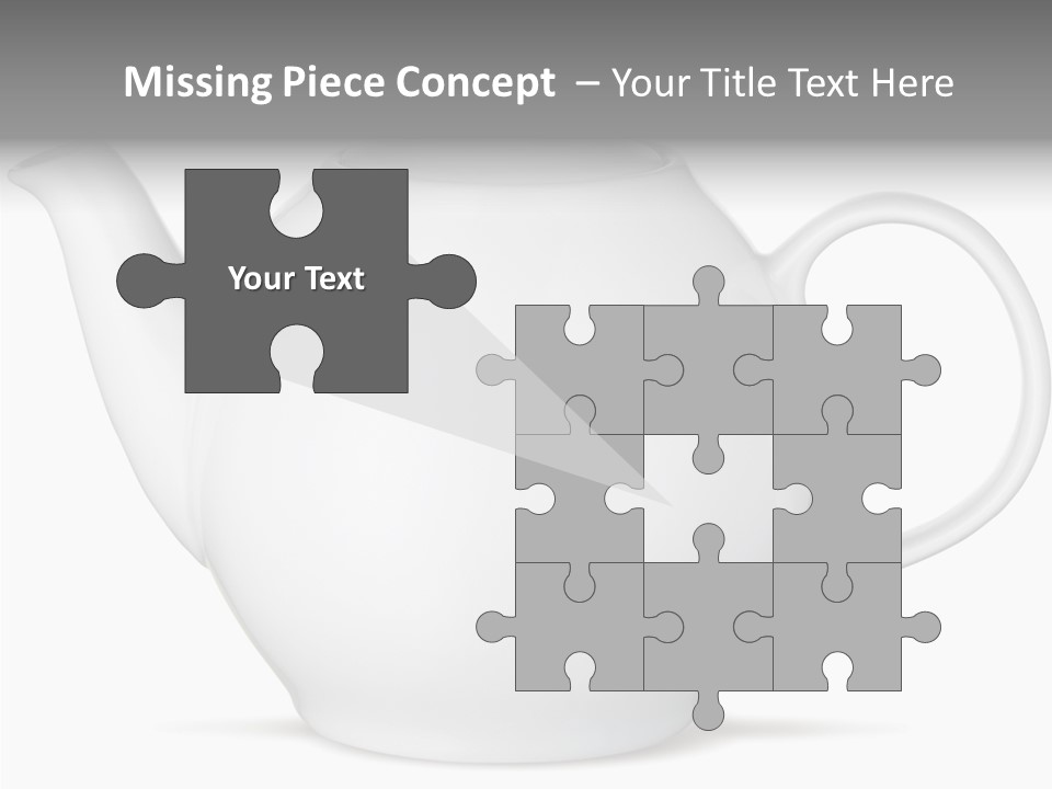 White English Teapot PowerPoint Template