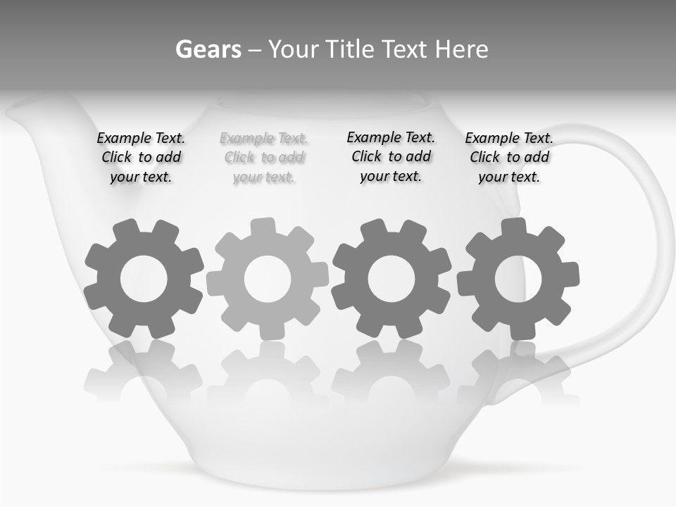 White English Teapot PowerPoint Template