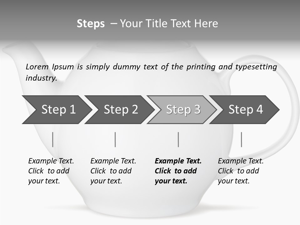 White English Teapot PowerPoint Template