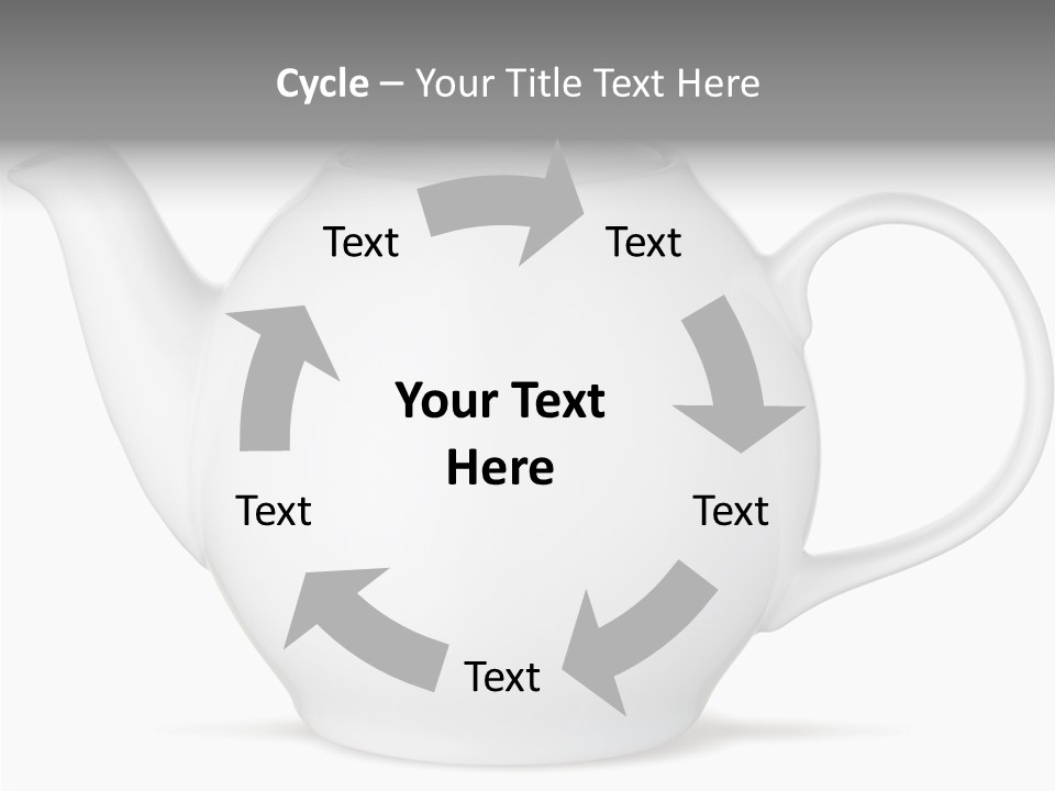 White English Teapot PowerPoint Template