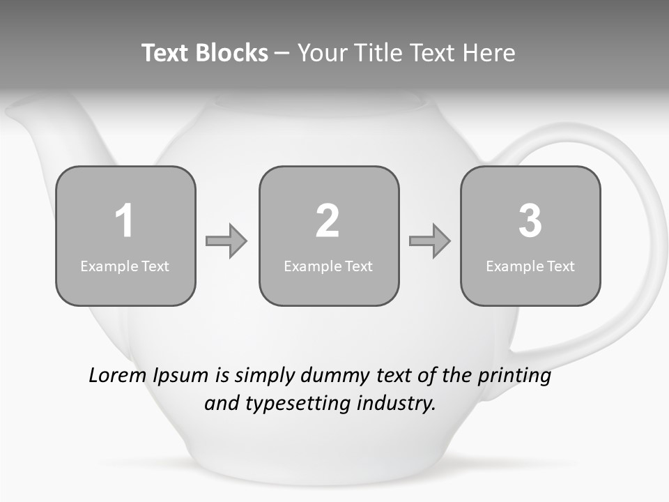 White English Teapot PowerPoint Template