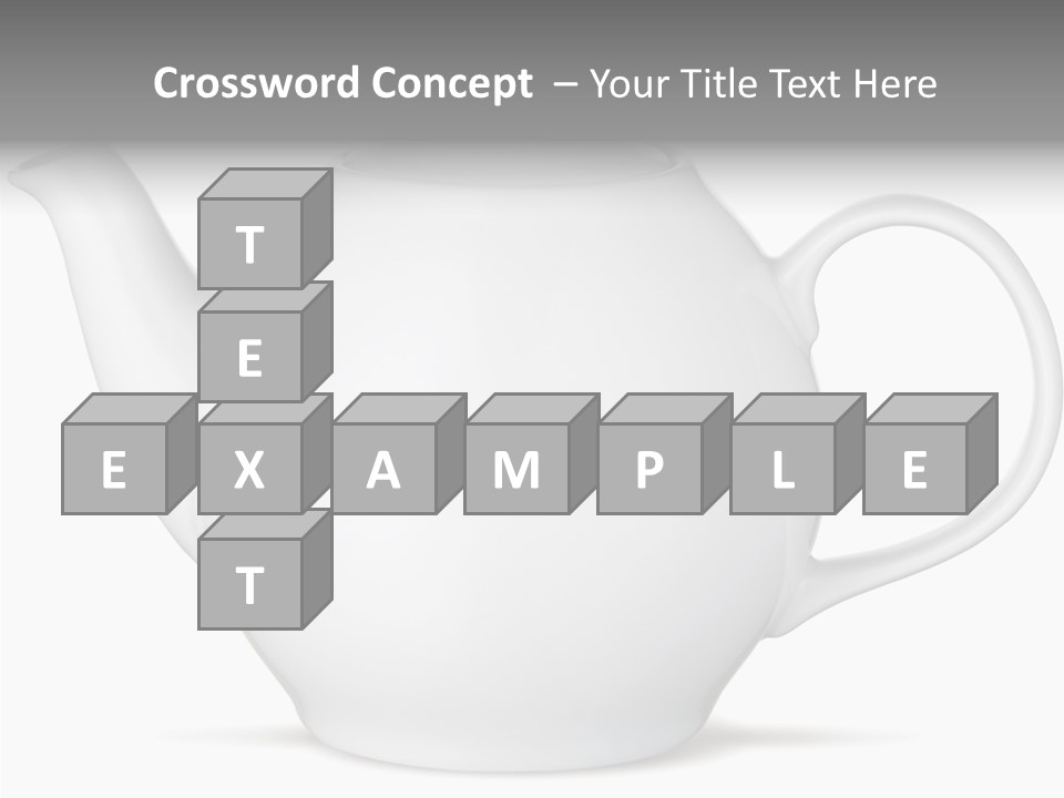 White English Teapot PowerPoint Template