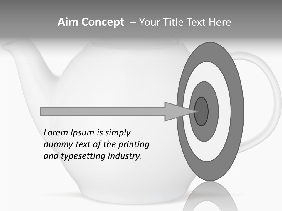 White English Teapot PowerPoint Template