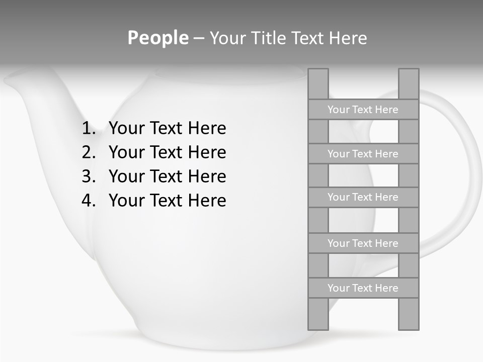 White English Teapot PowerPoint Template
