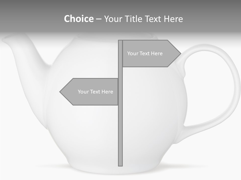 White English Teapot PowerPoint Template