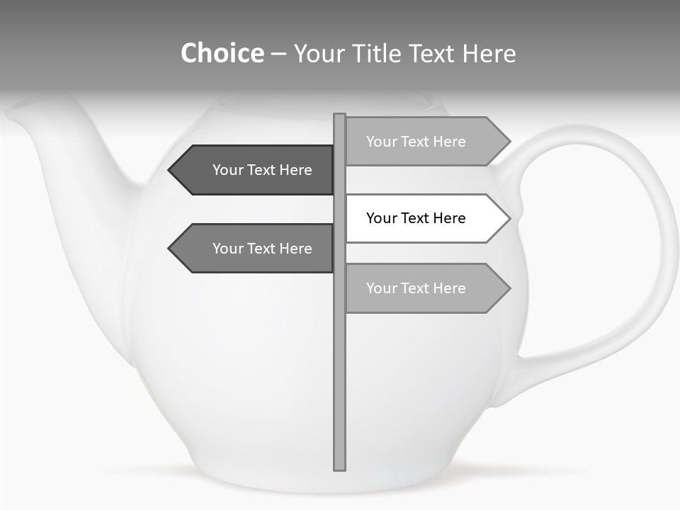 White English Teapot PowerPoint Template