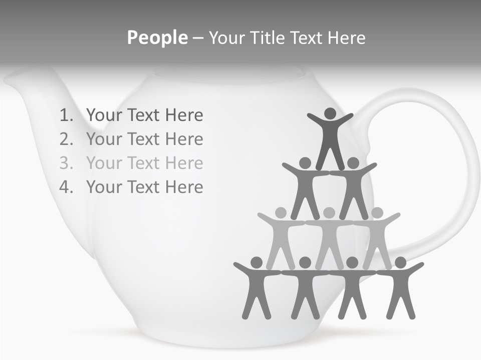 White English Teapot PowerPoint Template