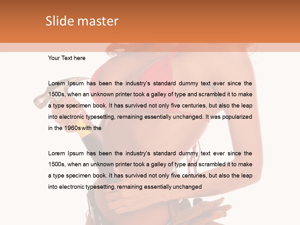 Boobs Construction Women PowerPoint Template