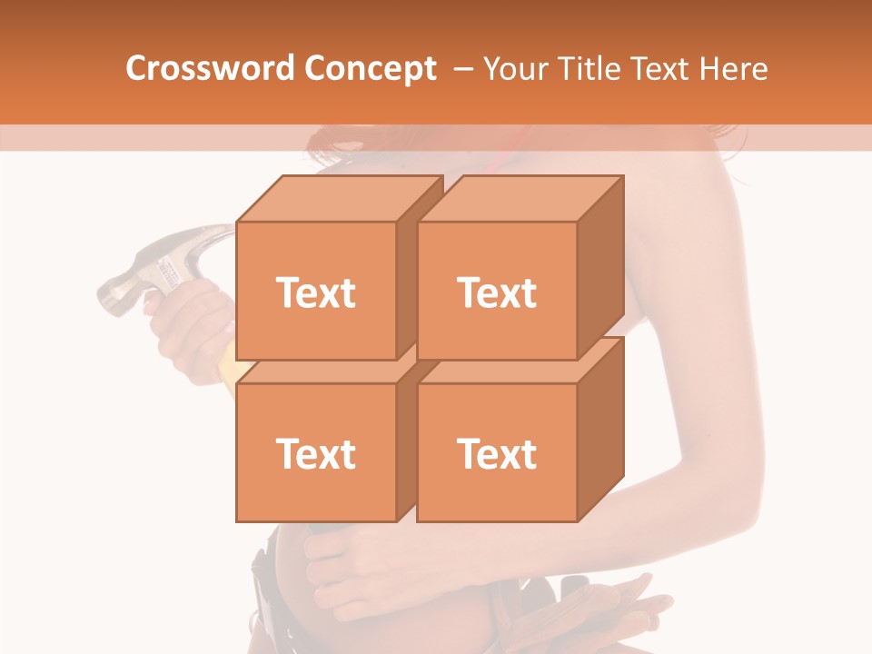 Boobs Construction Women PowerPoint Template
