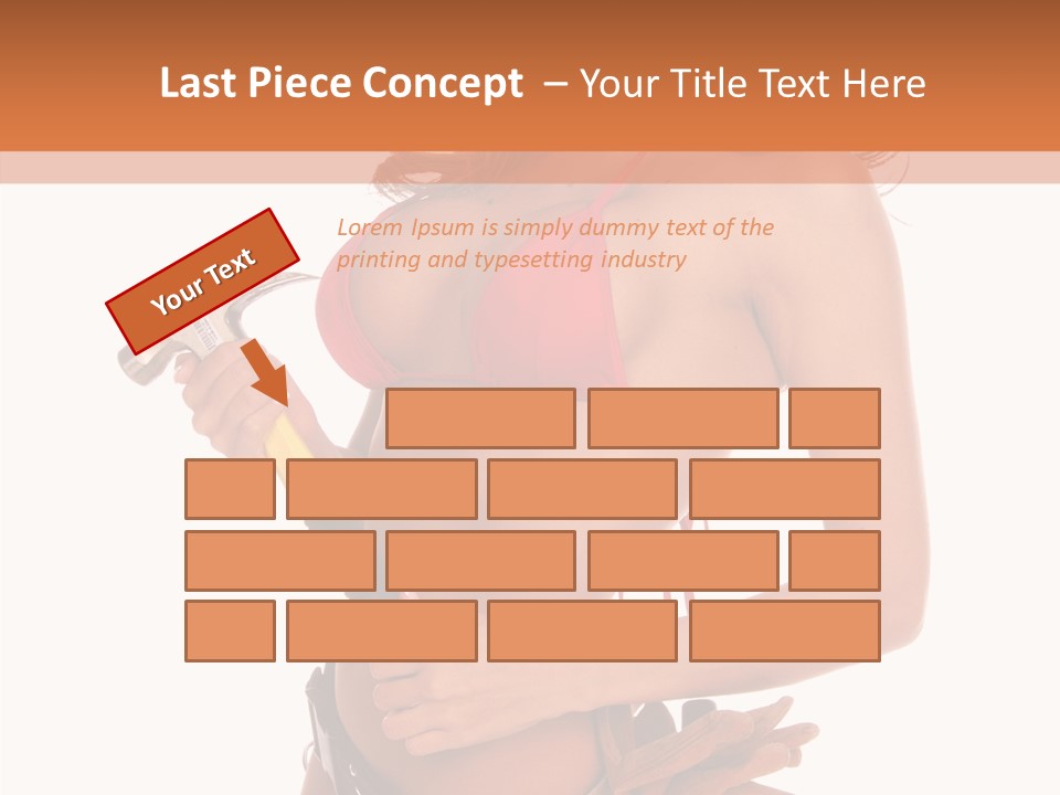Boobs Construction Women PowerPoint Template