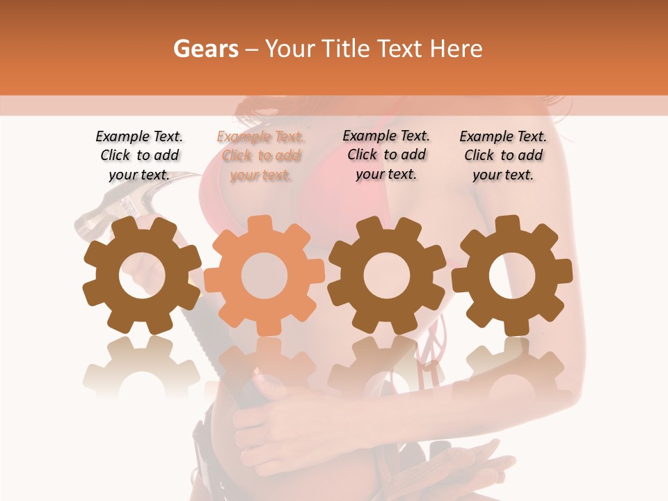 Boobs Construction Women PowerPoint Template