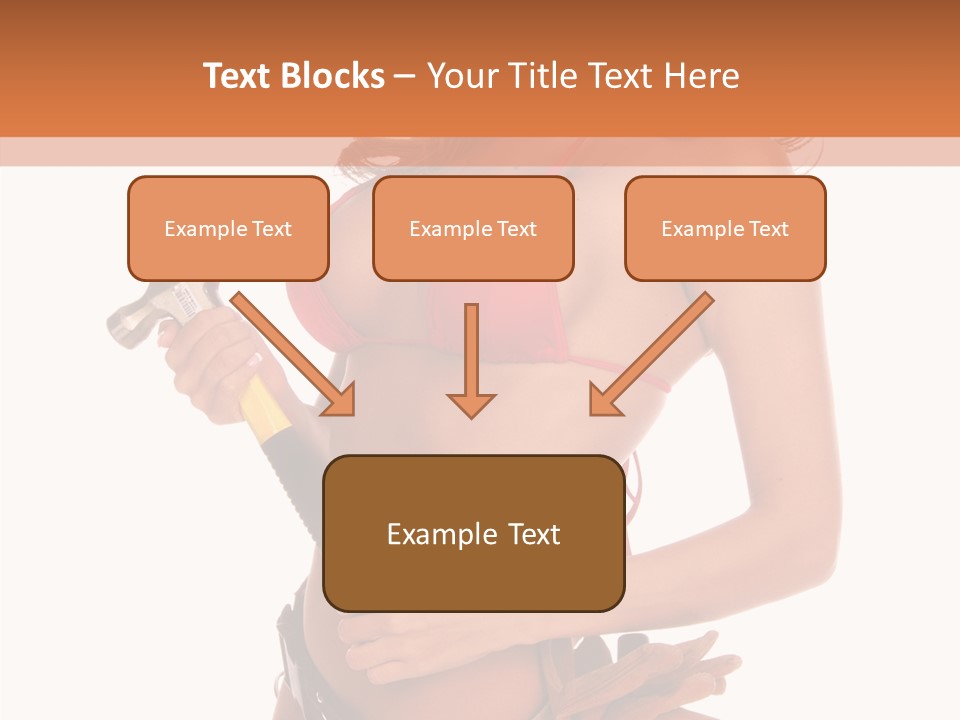 Boobs Construction Women PowerPoint Template