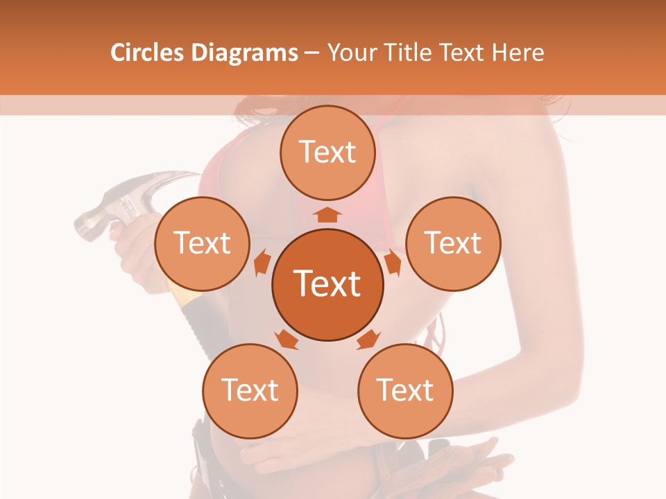 Boobs Construction Women PowerPoint Template