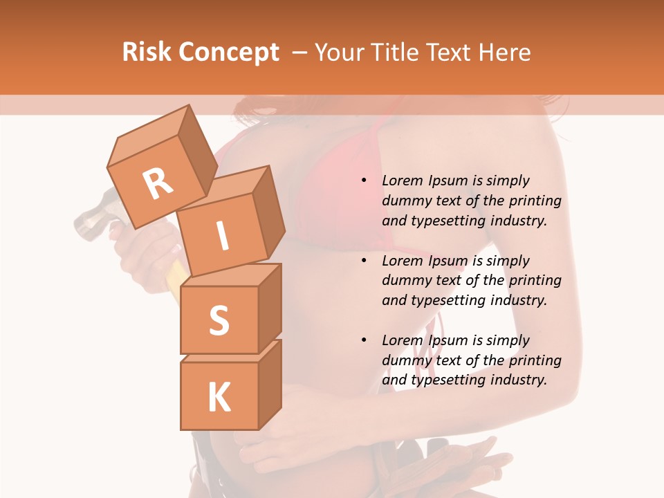 Boobs Construction Women PowerPoint Template