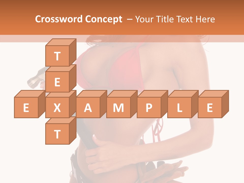 Boobs Construction Women PowerPoint Template