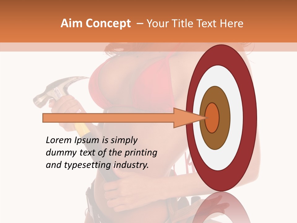 Boobs Construction Women PowerPoint Template