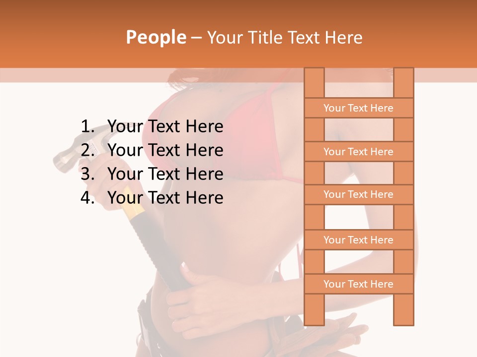 Boobs Construction Women PowerPoint Template