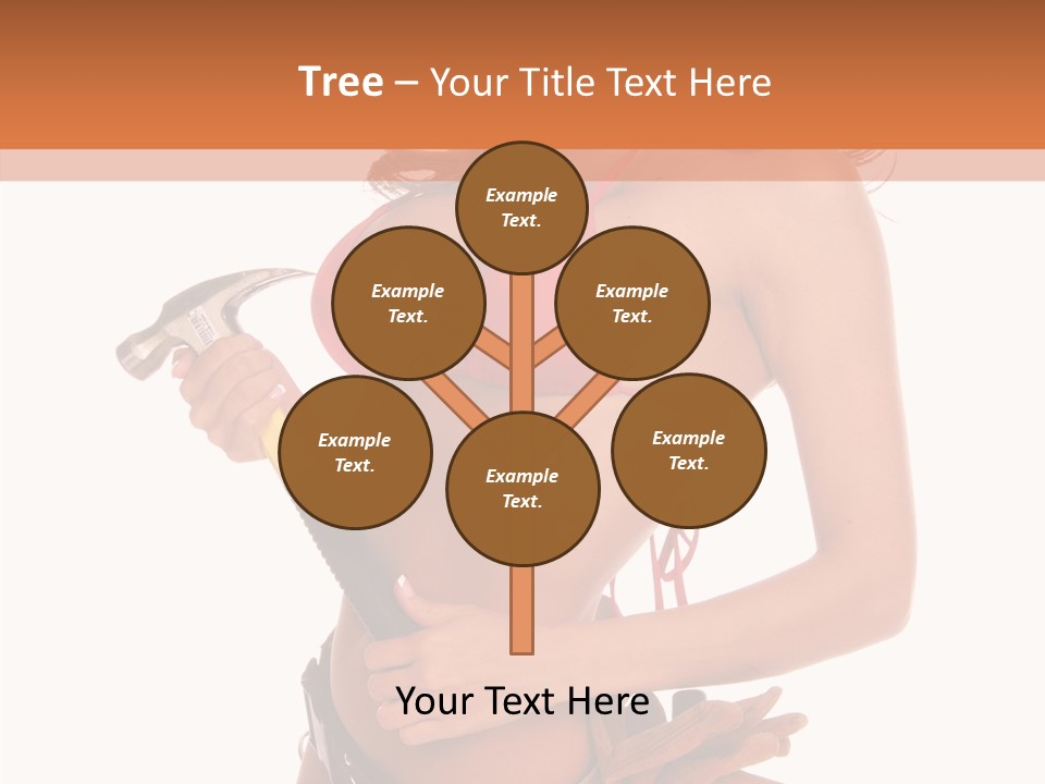 Boobs Construction Women PowerPoint Template