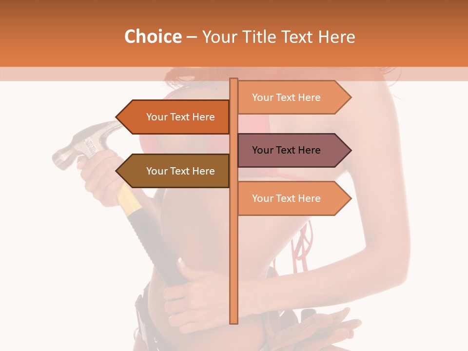 Boobs Construction Women PowerPoint Template