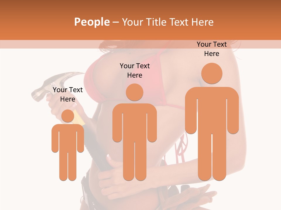 Boobs Construction Women PowerPoint Template