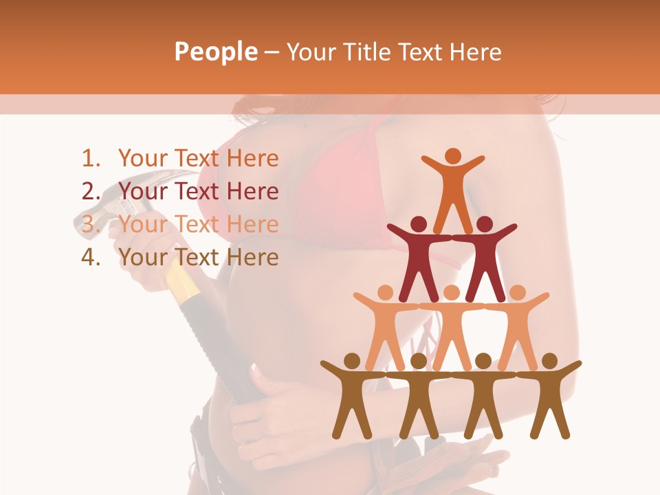 Boobs Construction Women PowerPoint Template