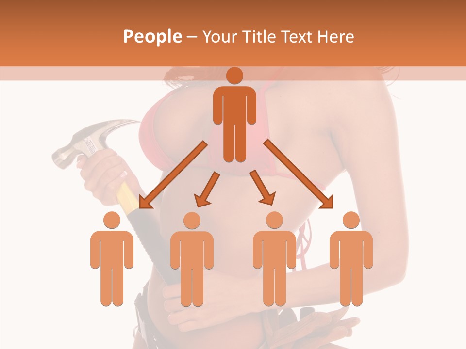 Boobs Construction Women PowerPoint Template