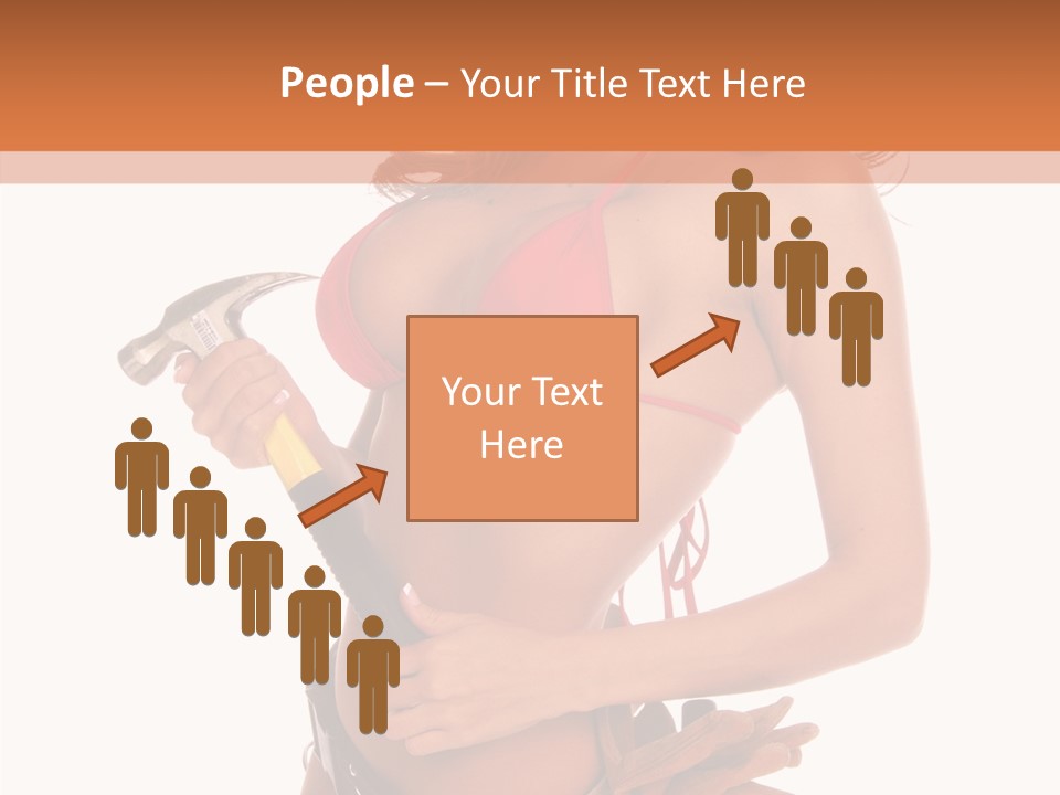 Boobs Construction Women PowerPoint Template