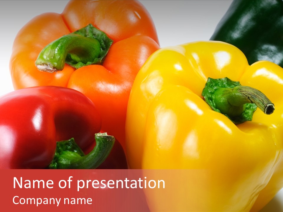 Pepper Yellow Vegetable PowerPoint Template