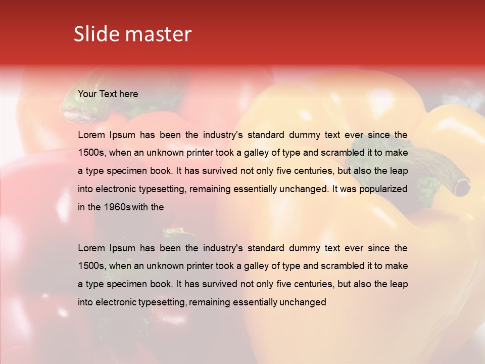 Pepper Yellow Vegetable PowerPoint Template