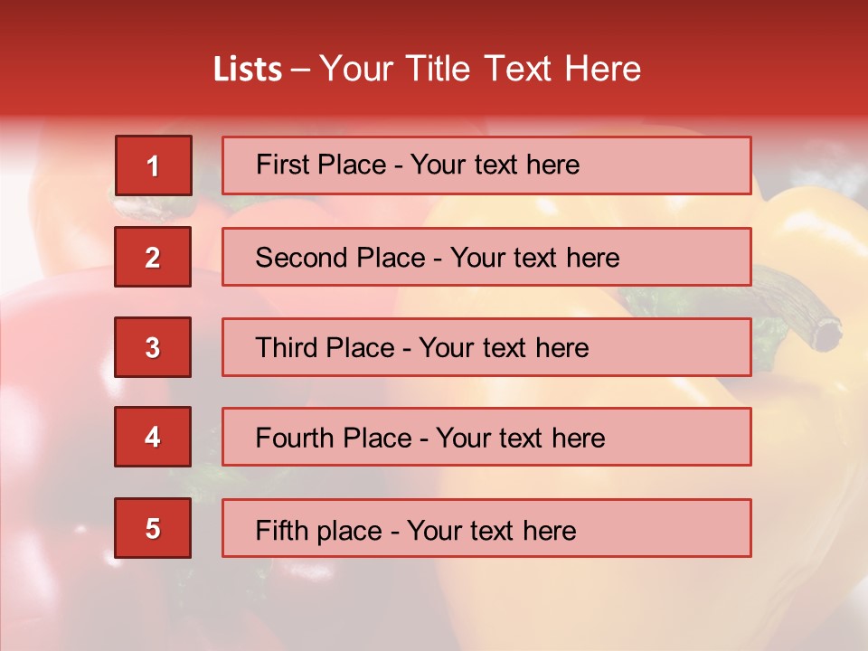 Pepper Yellow Vegetable PowerPoint Template