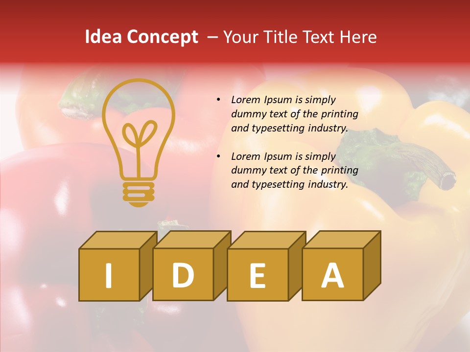 Pepper Yellow Vegetable PowerPoint Template