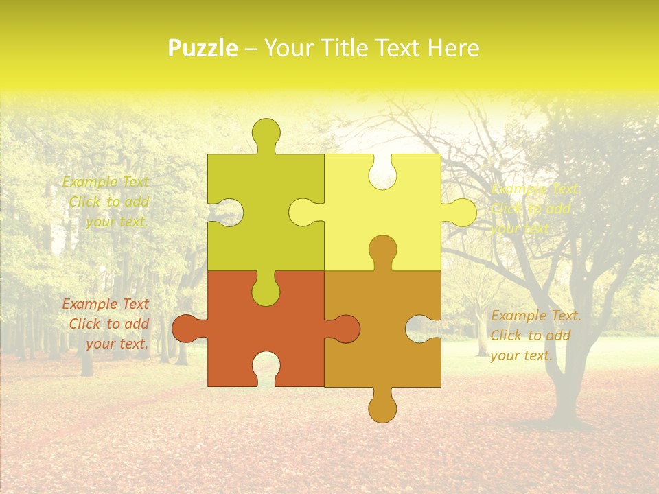 Outdoor Tree Park PowerPoint Template