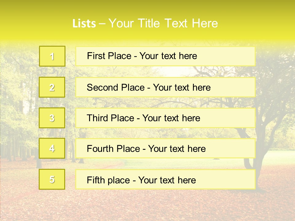 Outdoor Tree Park PowerPoint Template