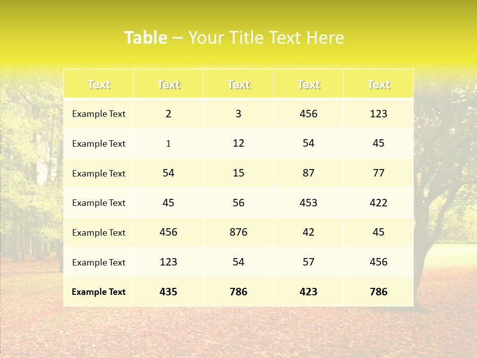 Outdoor Tree Park PowerPoint Template