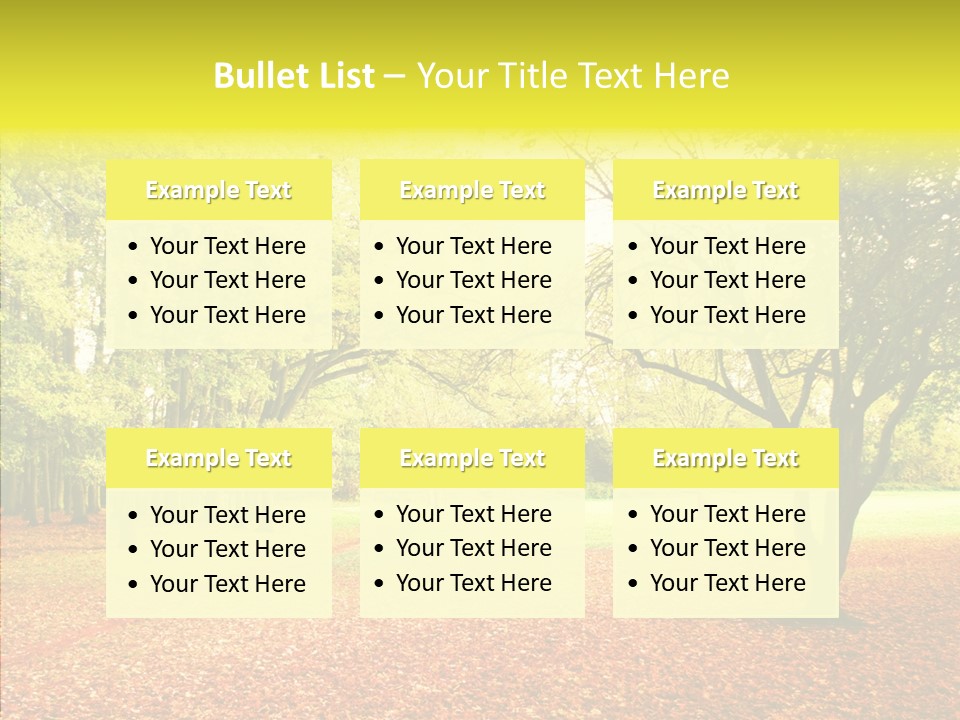 Outdoor Tree Park PowerPoint Template