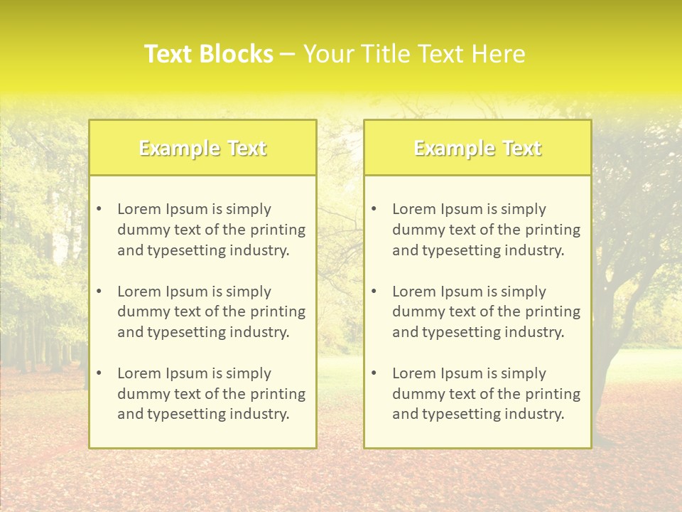 Outdoor Tree Park PowerPoint Template