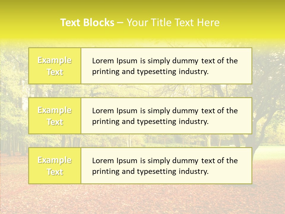 Outdoor Tree Park PowerPoint Template