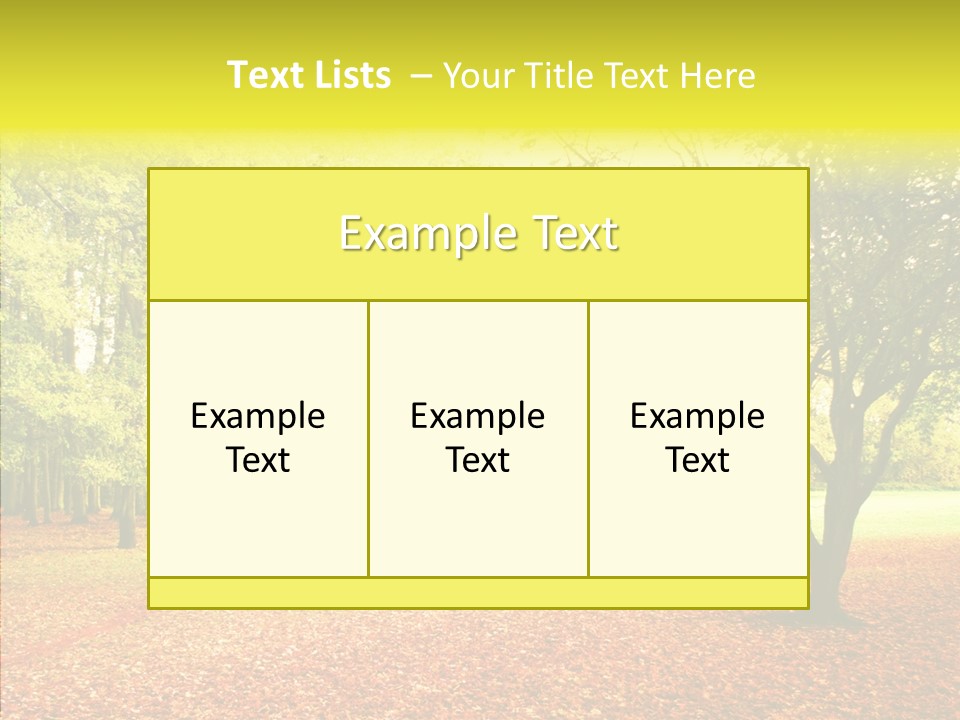 Outdoor Tree Park PowerPoint Template