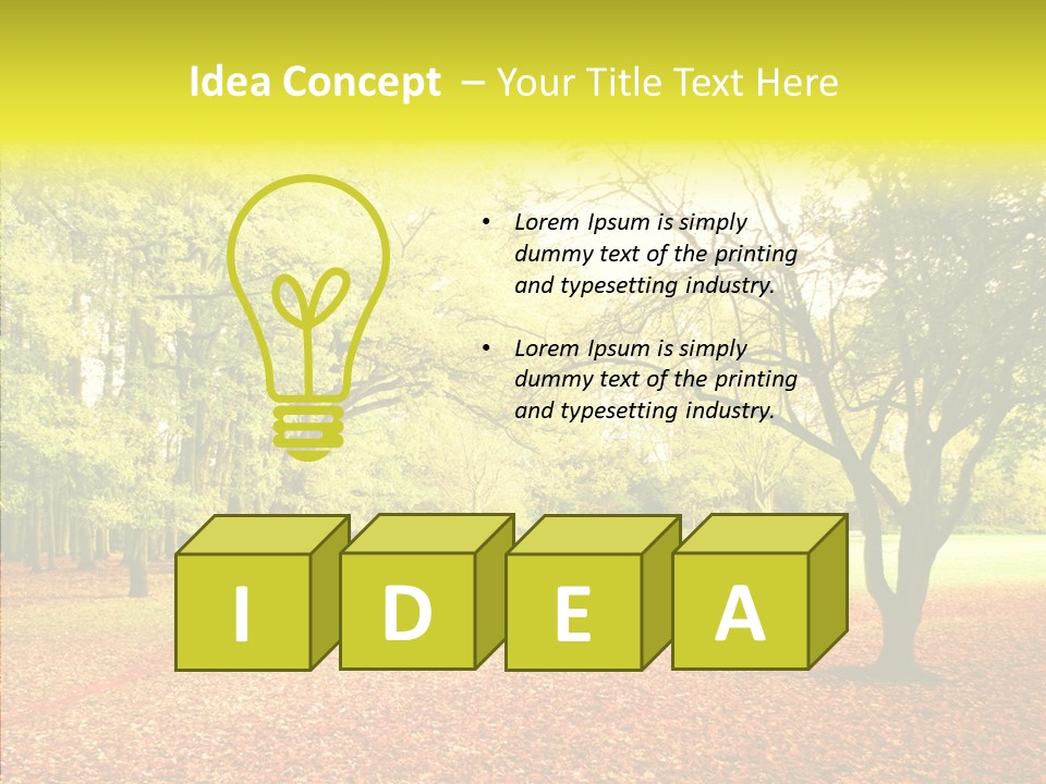 Outdoor Tree Park PowerPoint Template