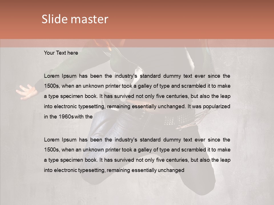 Gymnastic Man Hip Hop PowerPoint Template