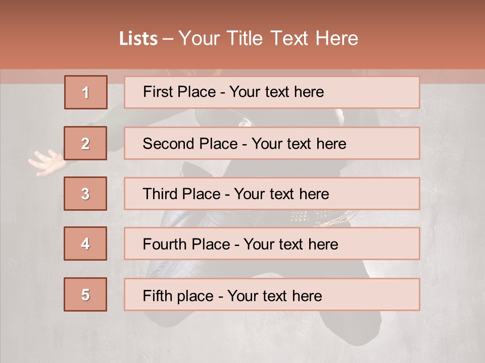 Gymnastic Man Hip Hop PowerPoint Template
