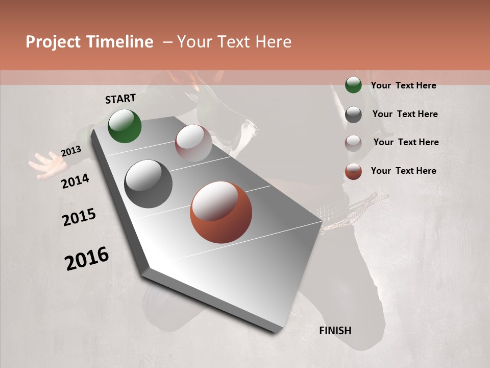 Gymnastic Man Hip Hop PowerPoint Template