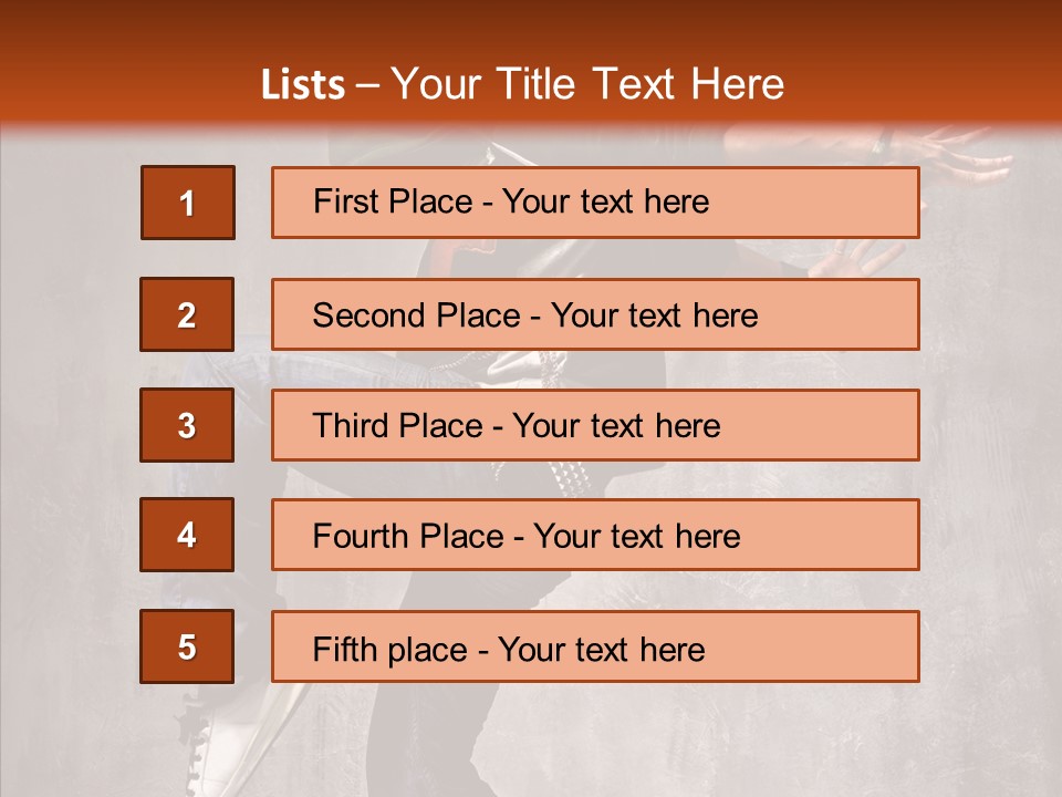 Hip Hop Posing Break Dance PowerPoint Template